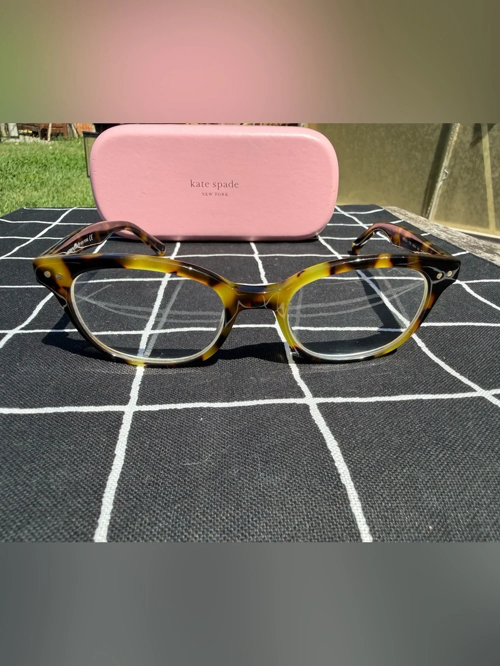Kate Spade Rebecca Women's Tortoiseshell Cat-Eye Glasses strength 2.0